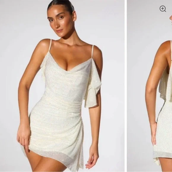 blue mini bodycon dress Delamere Mini Dress | White burnout | Womens main image 1